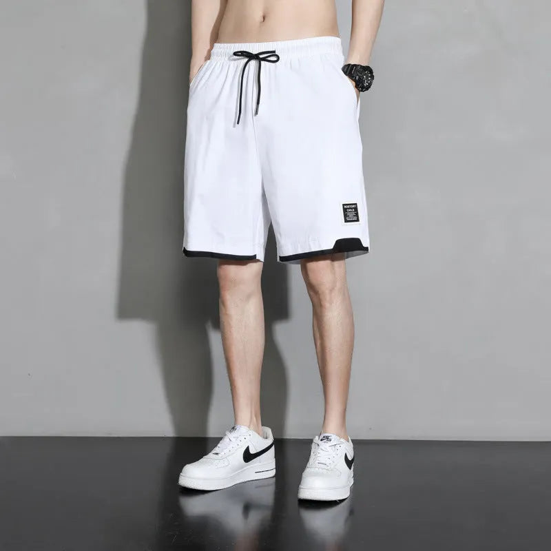Cotton shorts for boys in plus sizes, shown in black, khaki, and white colours.