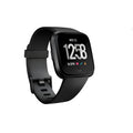 Black waterproof smart watch with heart rate monitoring for sleep tracking on silicone wristband