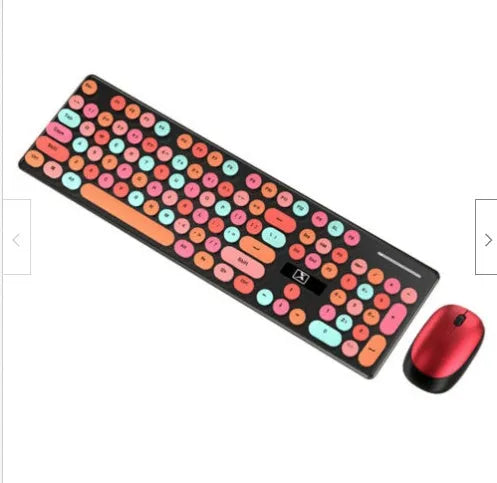 Vibrant yellow wireless keyboard and mouse set with backlit keys and photoelectric mouse