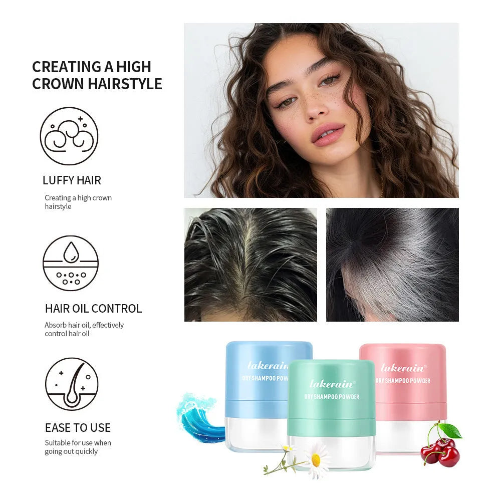Single-use 5g hair dry cleaning booster powder pack with sponge headband applicator and mirror.