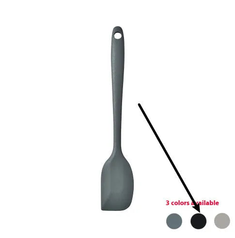 12 piece silicone kitchenware set with rotating storage bucket including ladle spatula and food clip in black