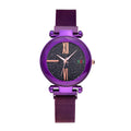Women's round analogue watch with stainless steel magnetic clasp in choice of six colours.