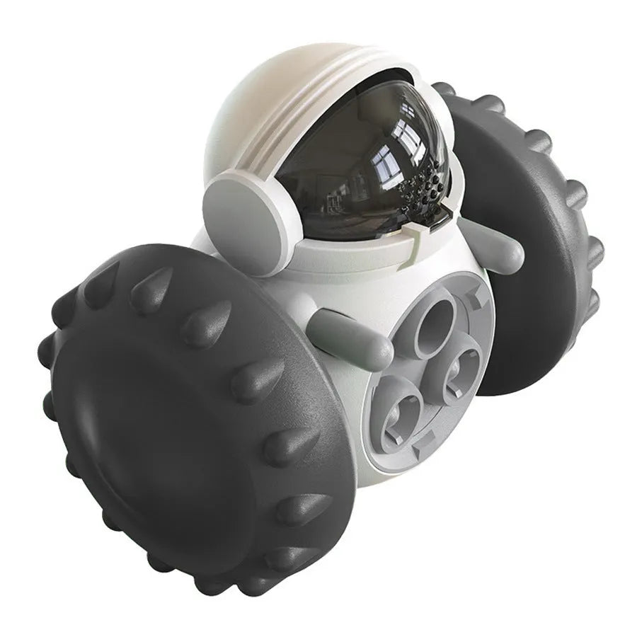 Self-balancing interactive dog treat dispenser toy in five colour options for small pets