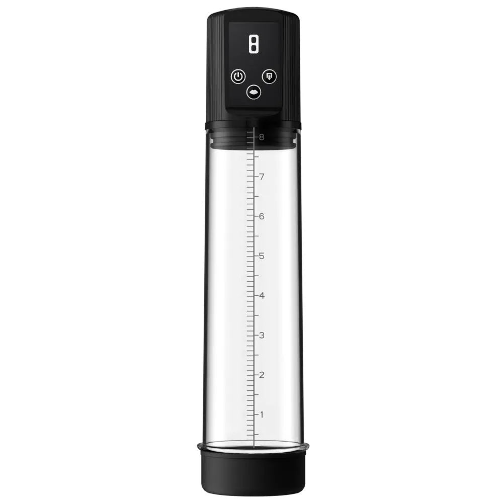 Male masturbator with electric pump for negative pressure stretching, made from ABS and TPE materials.
