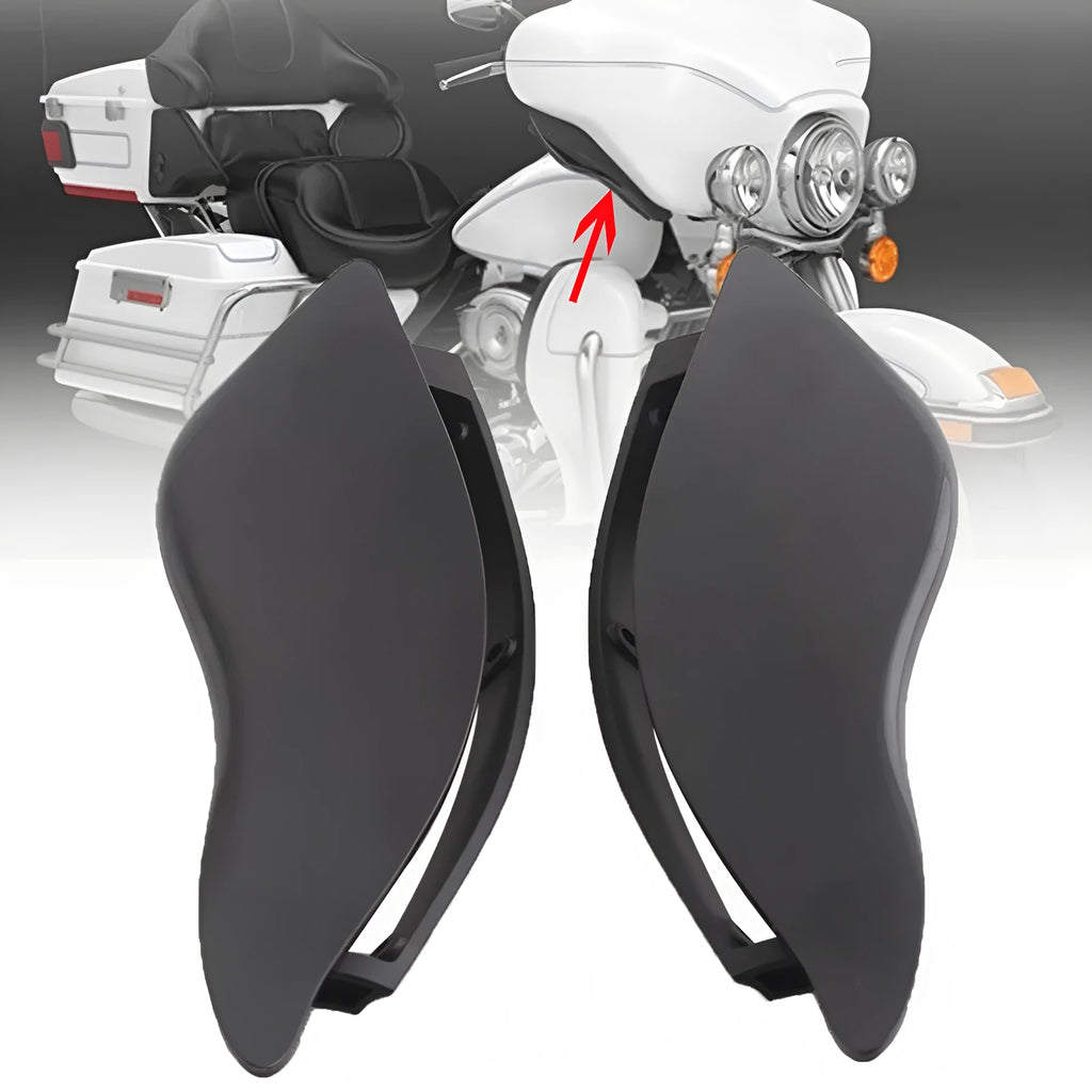 ABS windshield side wings for Harley three-wheel glide motorcycle in smoked colour