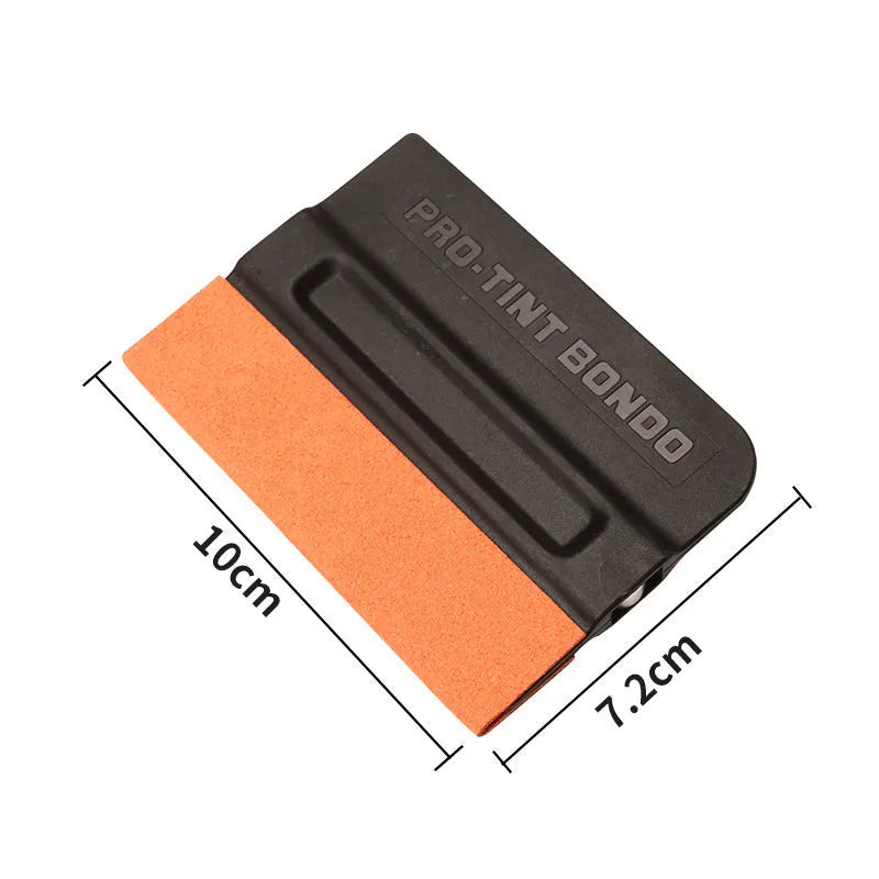 Car film scraper tool with interchangeable deerskin and wool heads for PPF and vinyl wrap installation