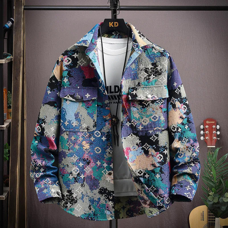 Casual lapel shirt coat with long sleeves and straight hem in multiple colour options