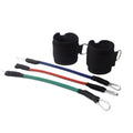 Black taekwondo training pull rope set for leg strength conditioning