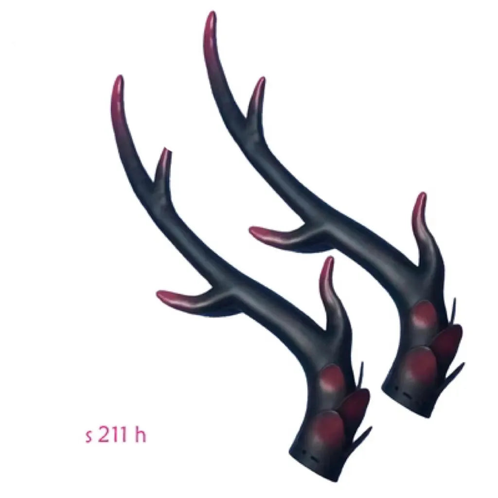 Pair of detailed resin dragon horns for motorcycle helmet customisation in Black Gold finish.