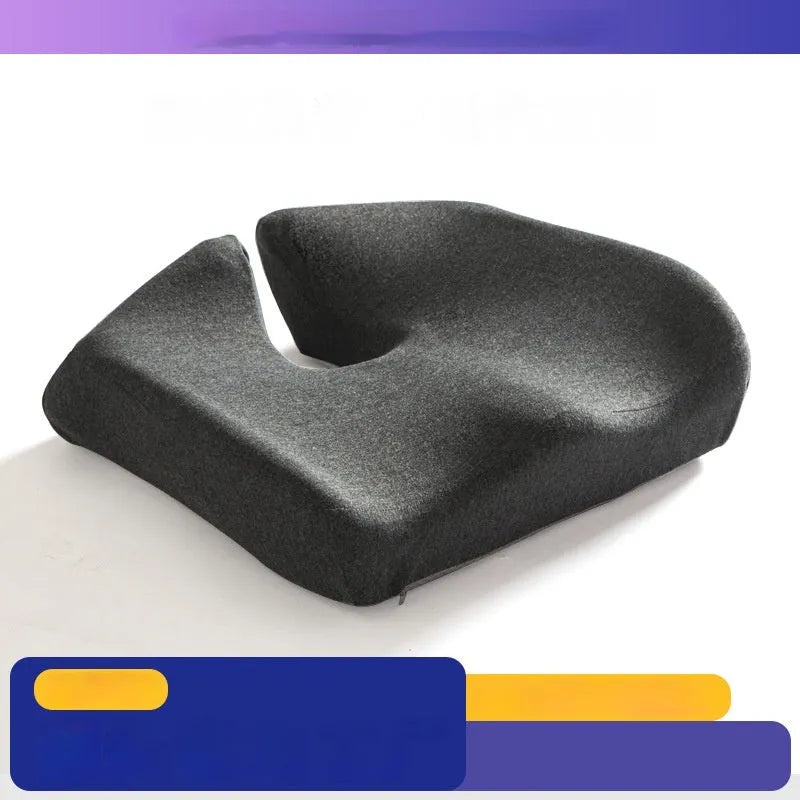 Memory foam office chair cushion measuring 36x40x11cm with lumbar support in grey colour options