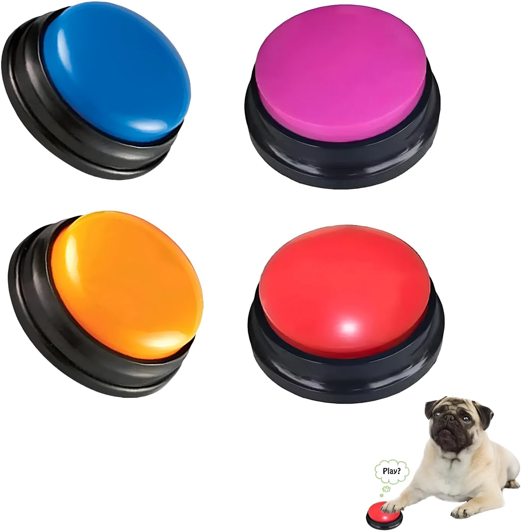 Voice recording button for dog training with 30 second record playback function in multiple colour options