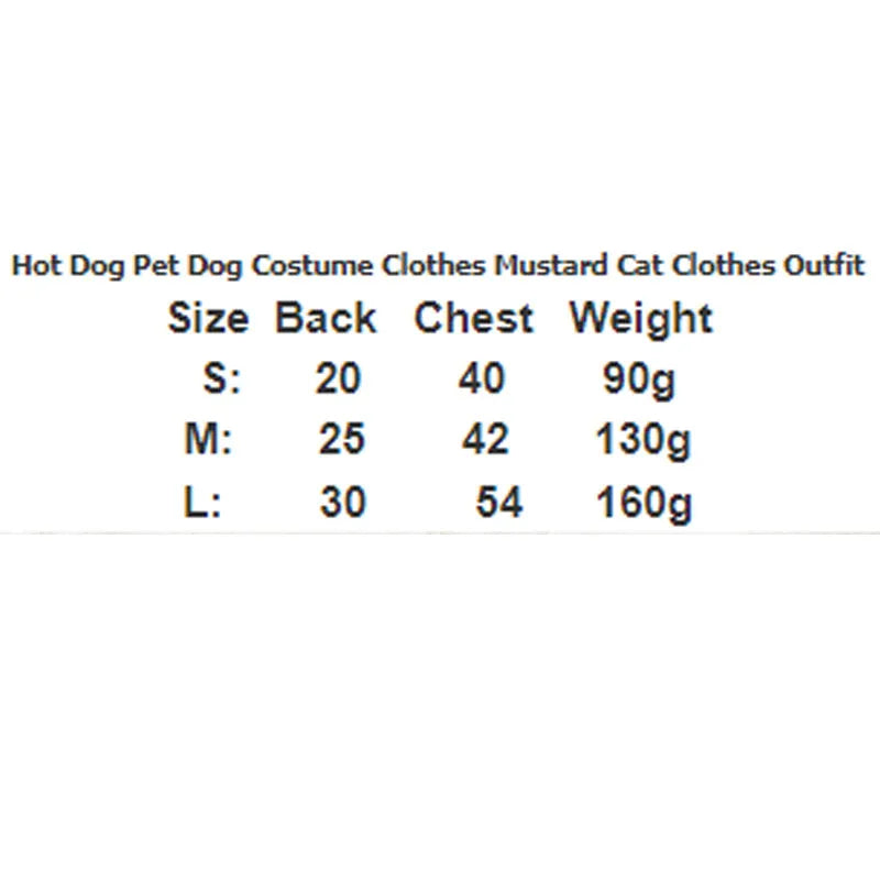 Hot dog costume on small dog with soft plush fabric and adjustable straps