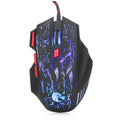 Water crack colourful luminous gaming mouse with USB cable and ergonomic design