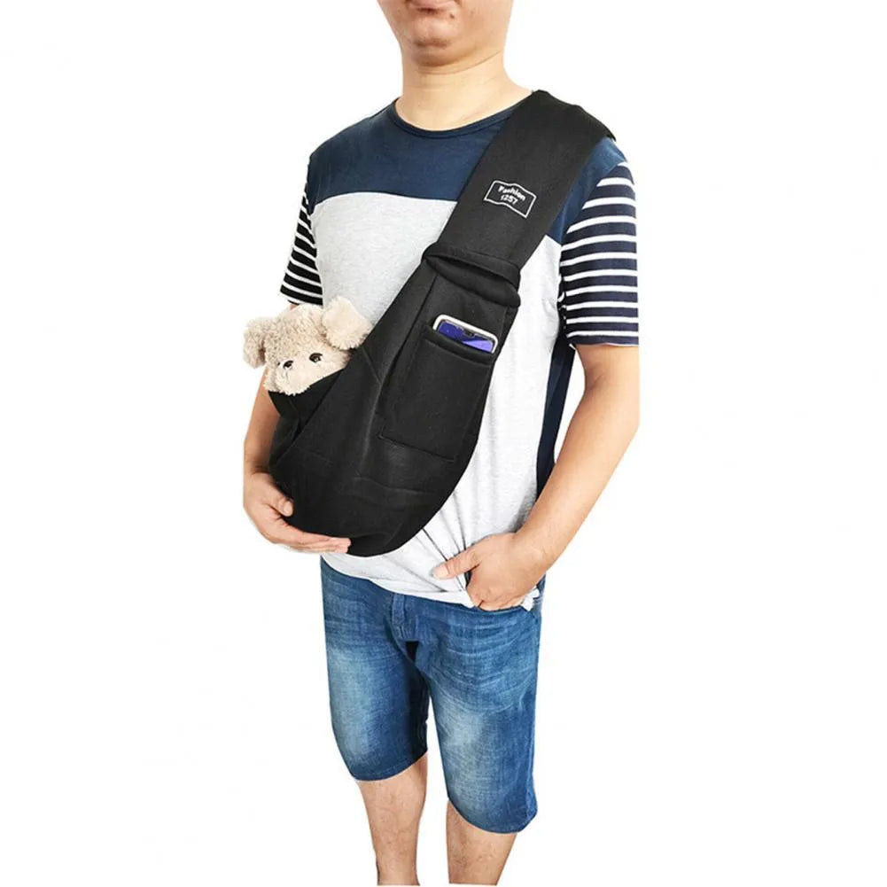 Folding cat carrier backpack with mesh panels shown in a selection of colours including black, blue and pink