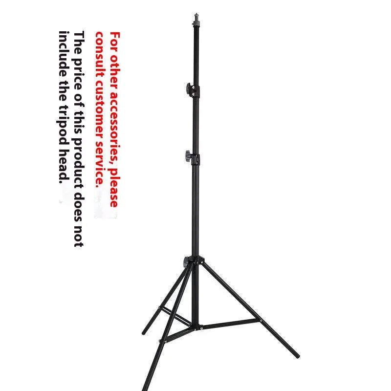 Frosted tripod light stand with mobile phone holder on carbon steel legs