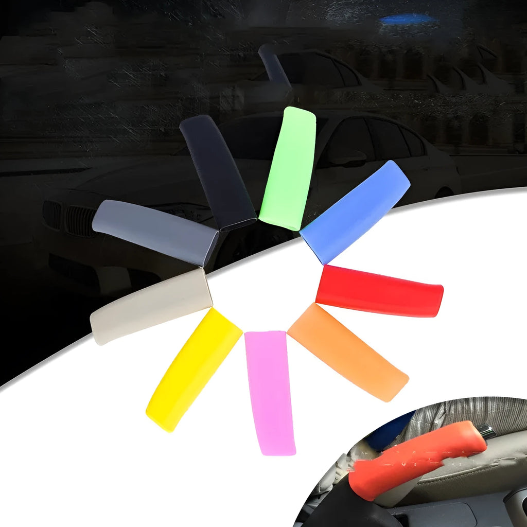 Silicone handbrake sleeve in five colours – black, grey, beige, red and blue – for universal vehicle fit
