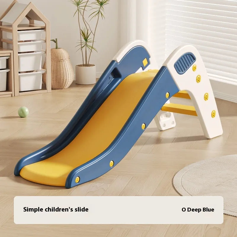 Small plastic baby slide in blue colour for toddlers under 3 years with crawling and coordination training