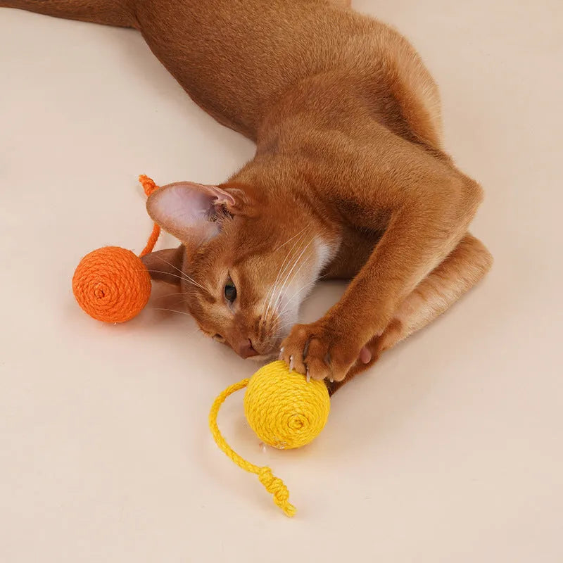 Multi-colour cat toy teaser stick set with bite-resistant catnip balls and a self-play kitten pet toy.