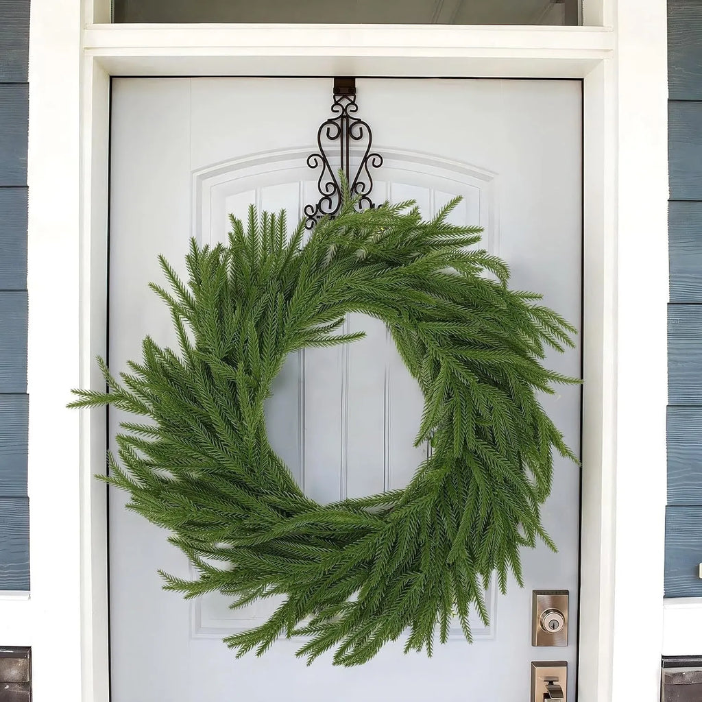 Plastic PE front door garland with 60cm length and American country styling