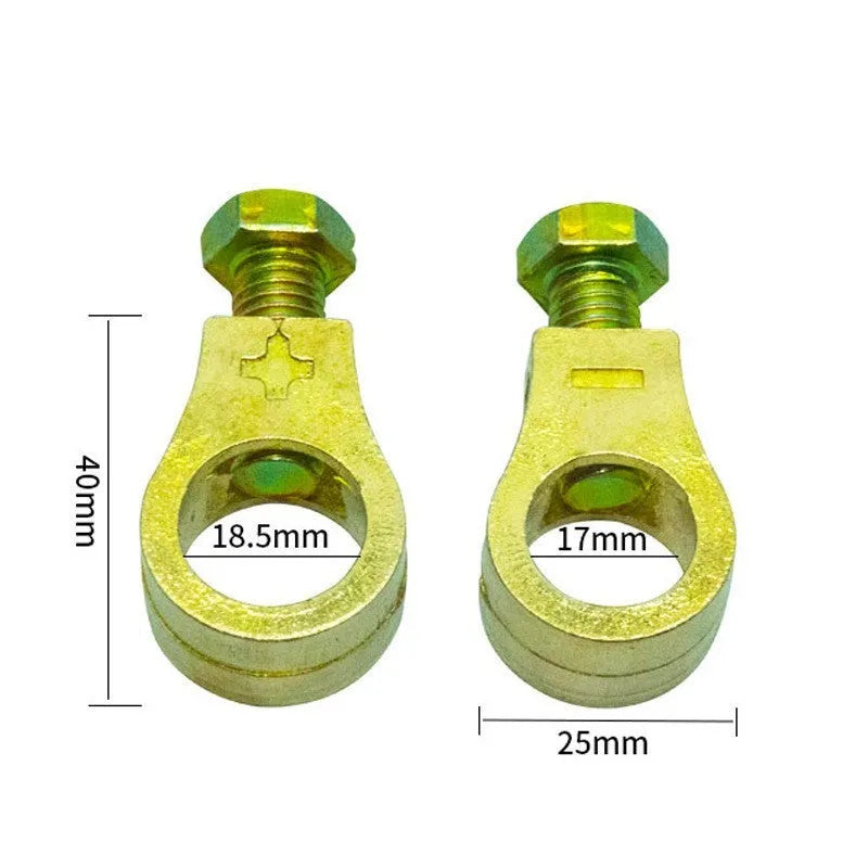 Pure copper car battery wiring clamp with clamping mechanism for battery terminal connections