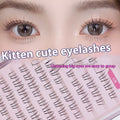 False eyelashes with kitten paw lower lash design and natural pointed tails