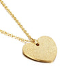 Women's titanium steel heart pendant necklace with geometric design elements