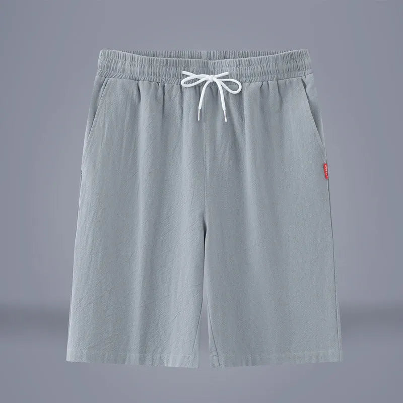 Chinese style solid colour cotton linen cropped pants for summer in multiple colour options