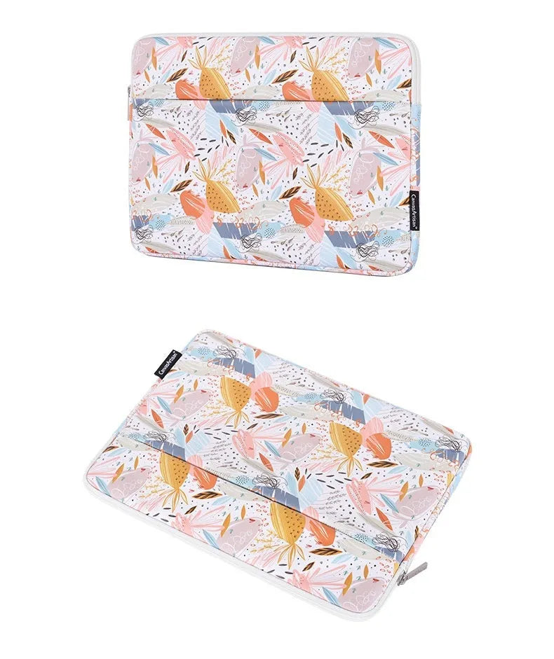 White PU leather waterproof laptop inner bag or sleeve for 14 inch computers.