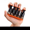 Grey and orange non-slip silicone finger trainer for hand-muscle development