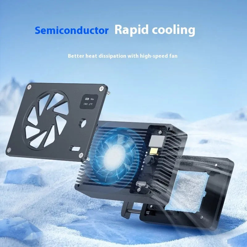 Black aluminium computer radiator measuring 89mm with attached power cable for desktop cooling systems