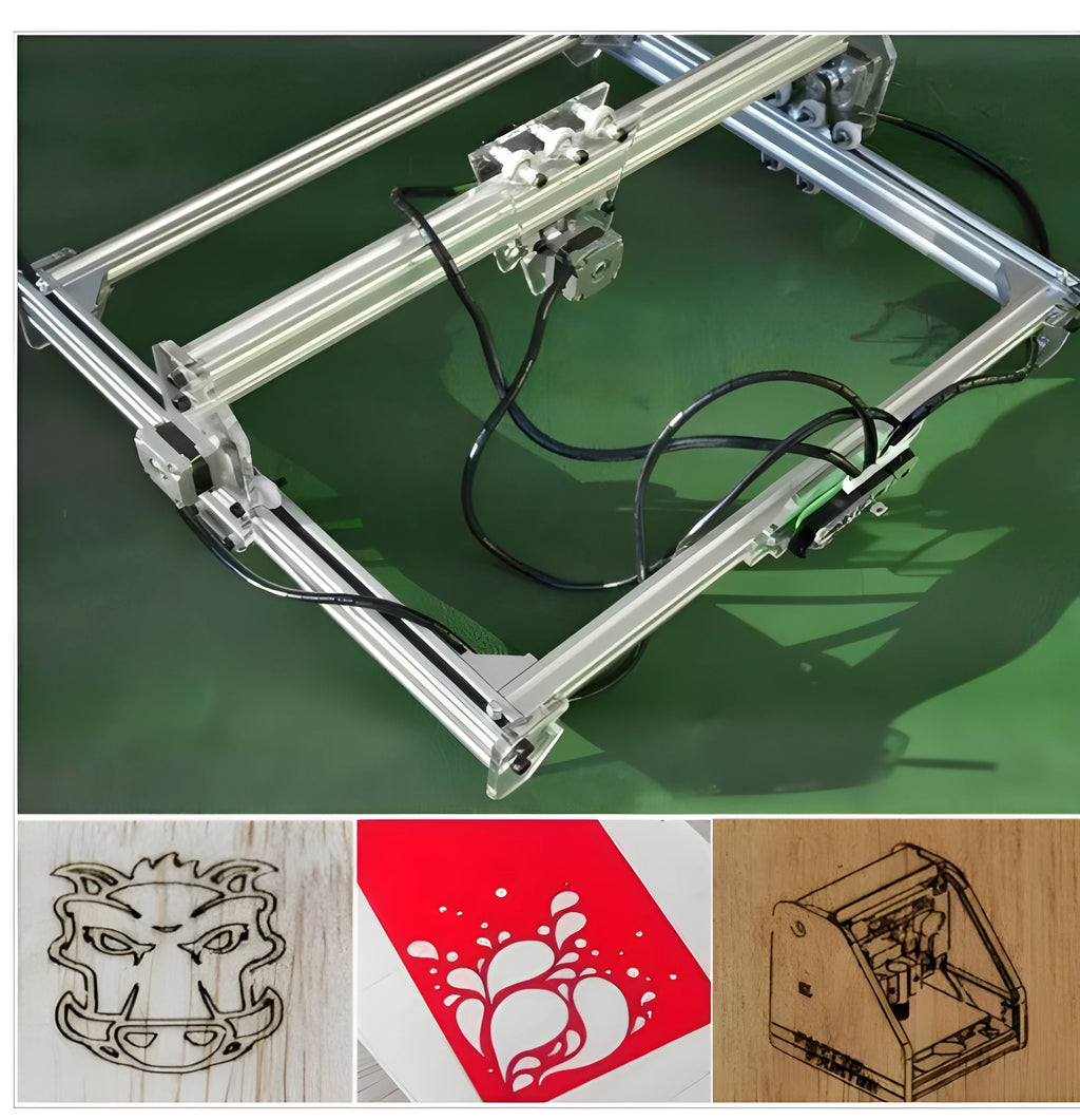 Miniature laser engraving machine with 3000mW output power and 400mm by 300mm base plate