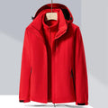Three-in-one removable waterproof mountaineering suit with polar fleece lining in fluorescent colours