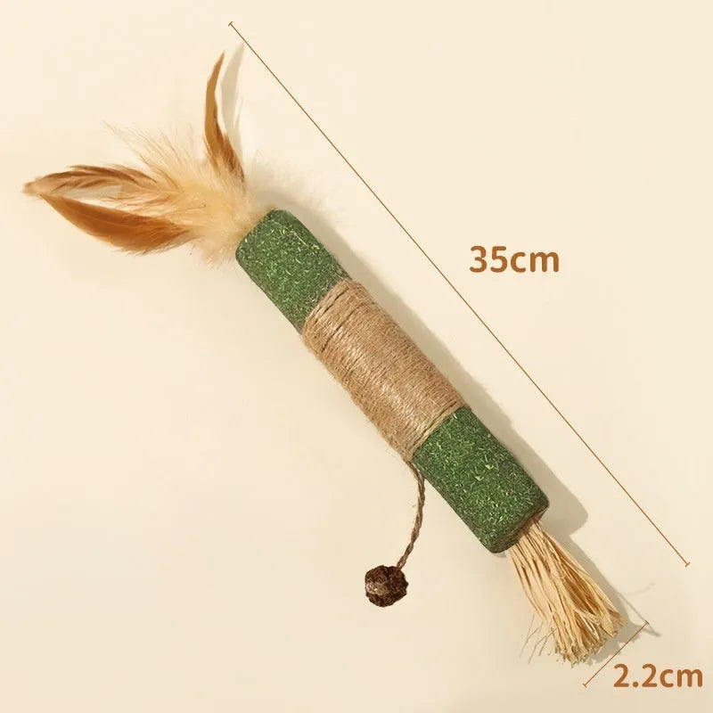 Polygonum wood cat teeth grinding rod with catnip stems and 2.2cm diameter