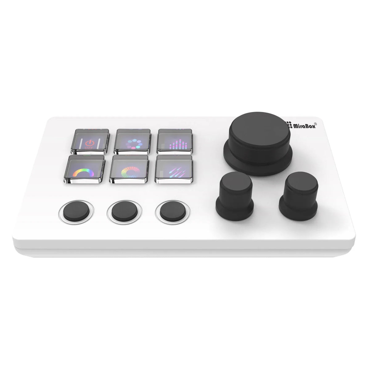 Black and white visual keyboard N3 keypad with silicone gel keys and 2 metre cable