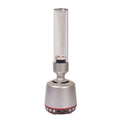 White silver cylindrical Bluetooth speaker night light with ambient glow, 90mm diameter