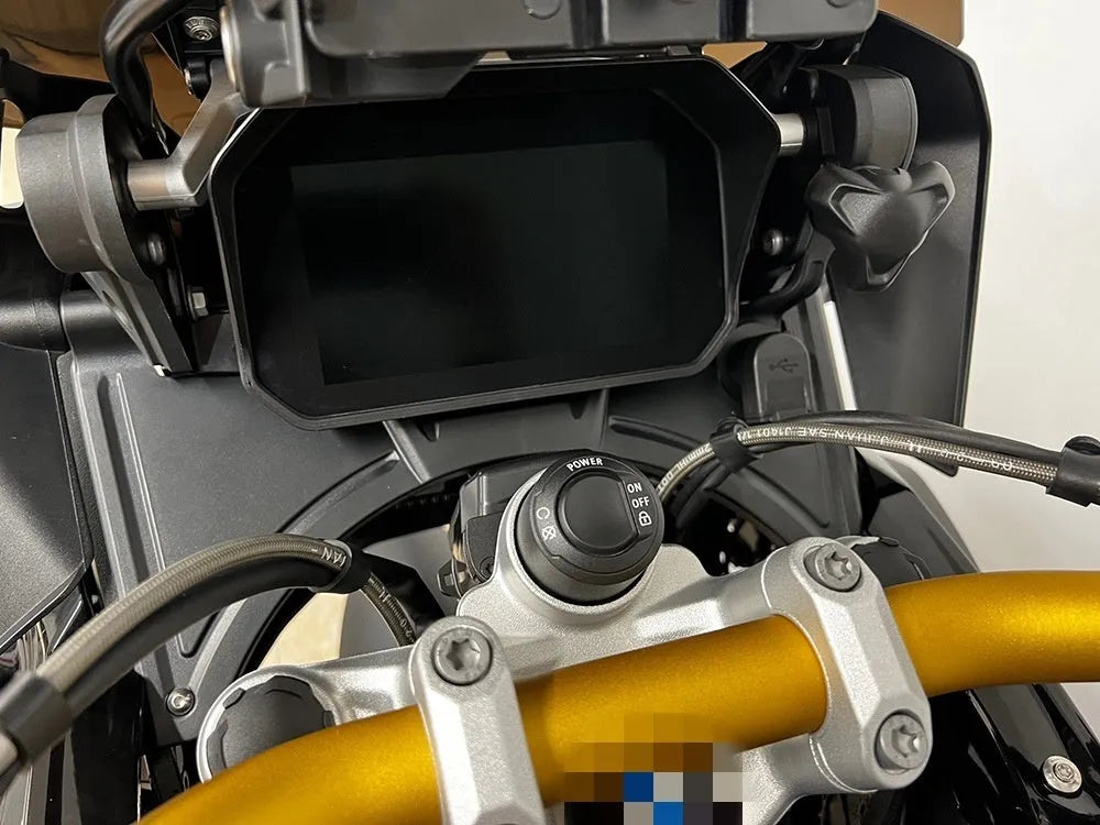 Black motorcycle cockpit fairing bodywork for BMW R1250GS and R1200GS LC models