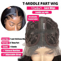 A Ruili style gradient wig made from real human hair on a mannequin head, showcasing the lace front construction.