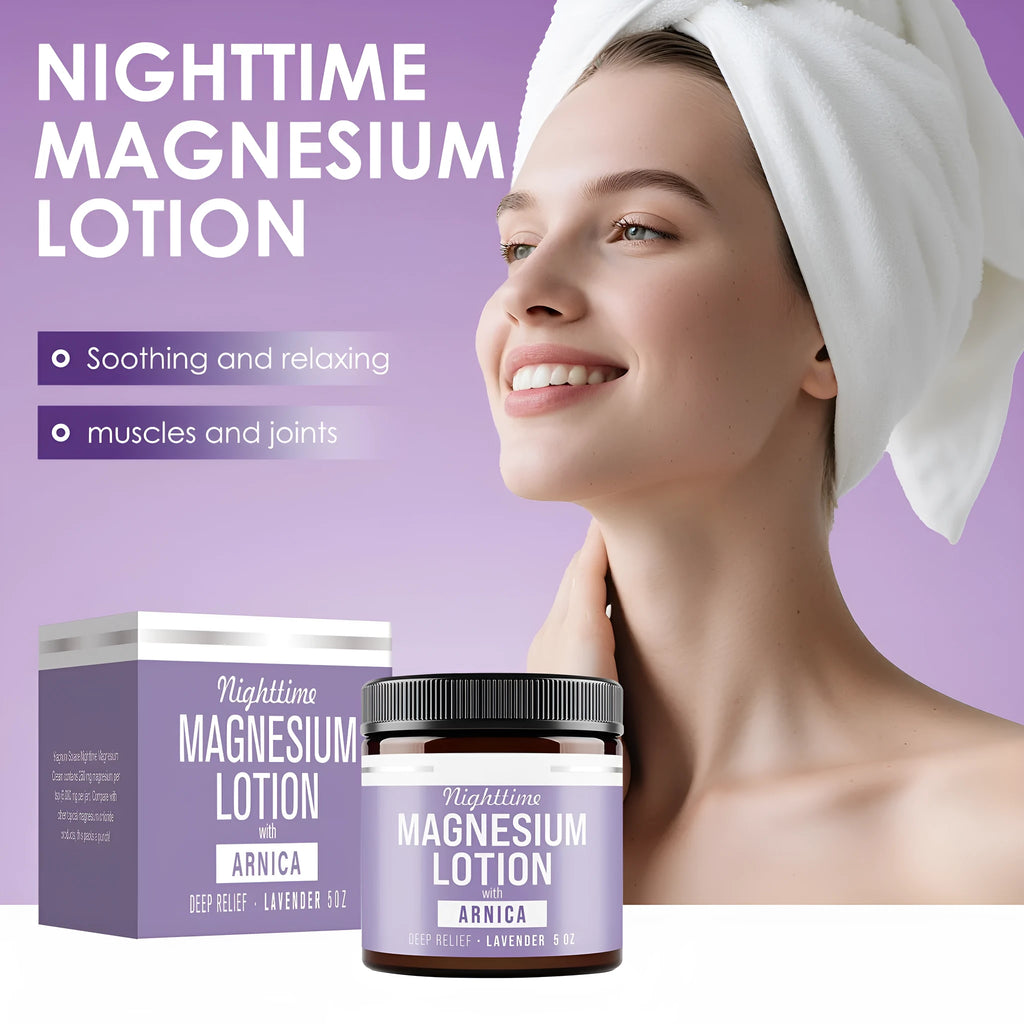 150ml pot of magnesium body butter cream with shea butter and arnica for moisturising skin.