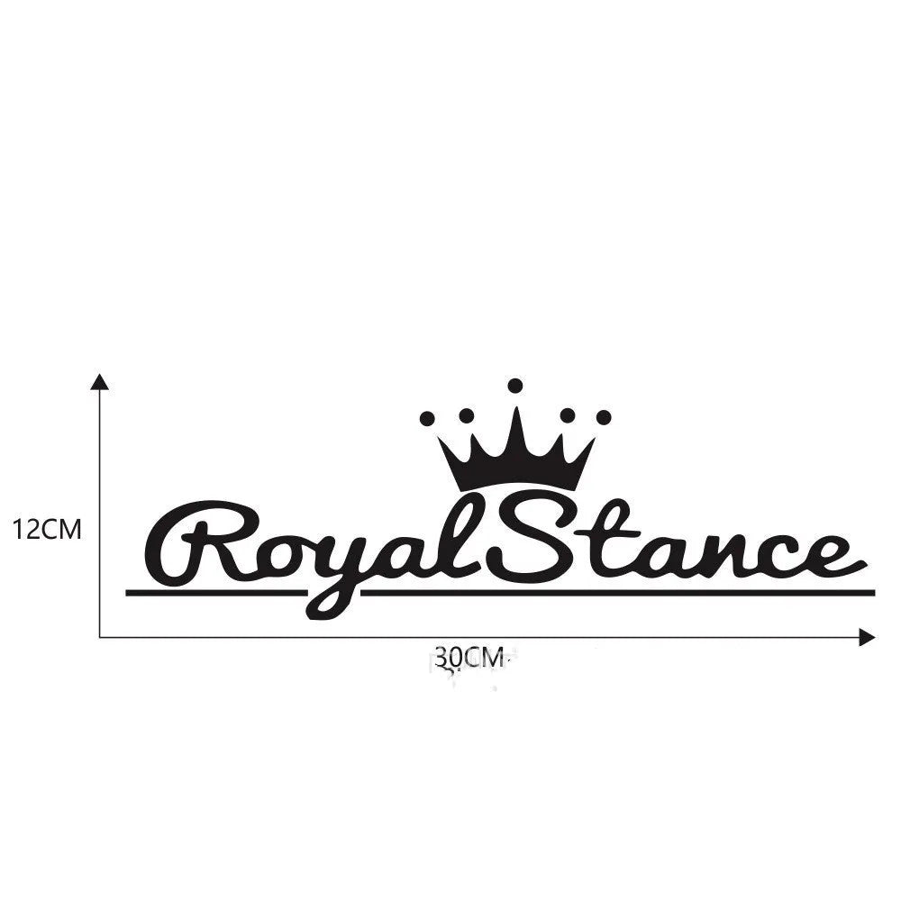Reflective colourful vinyl crown car sticker measuring 30cm by 12cm for vehicle decoration