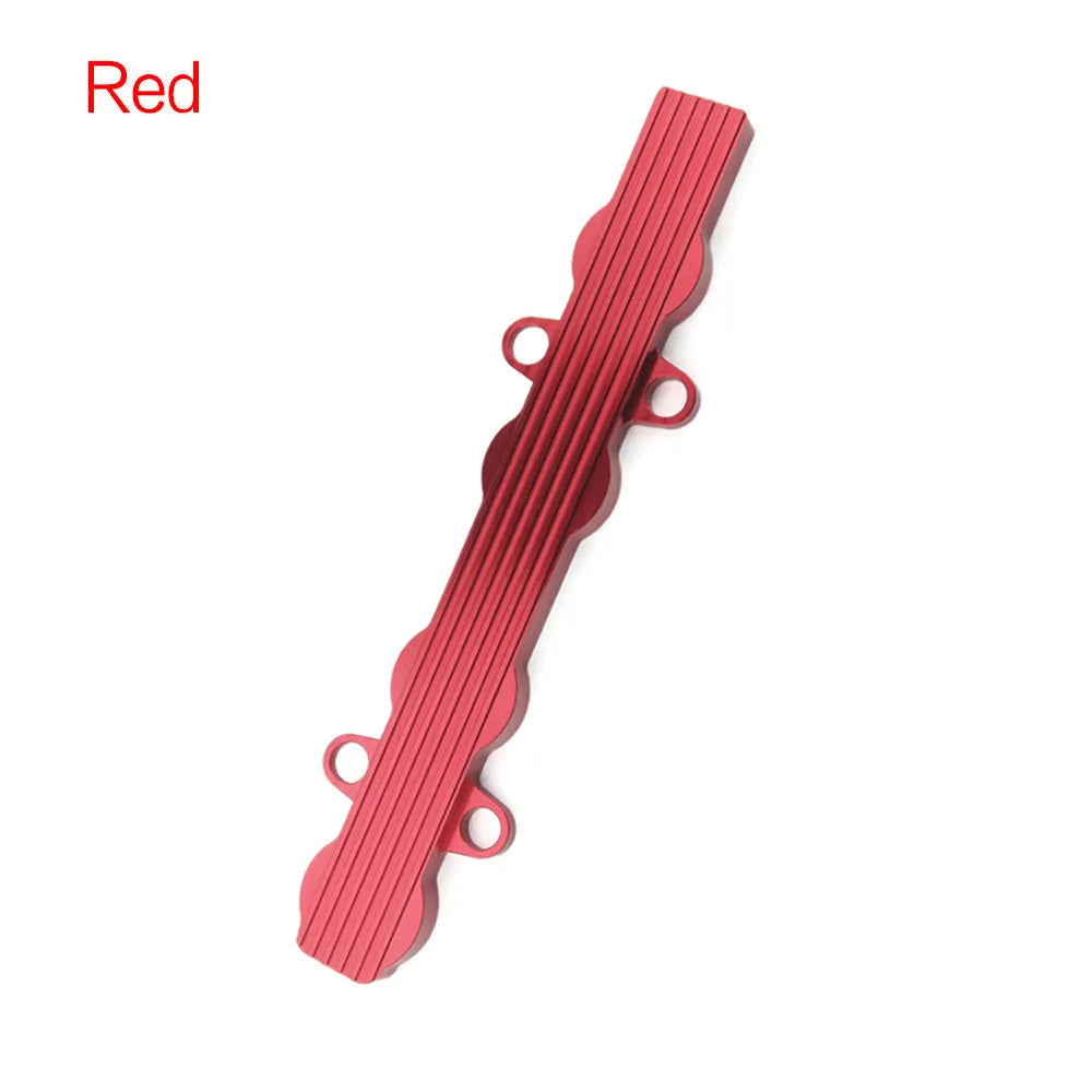 Aluminium engine harness mounting bracket in blue, red or silver with cable tie slot