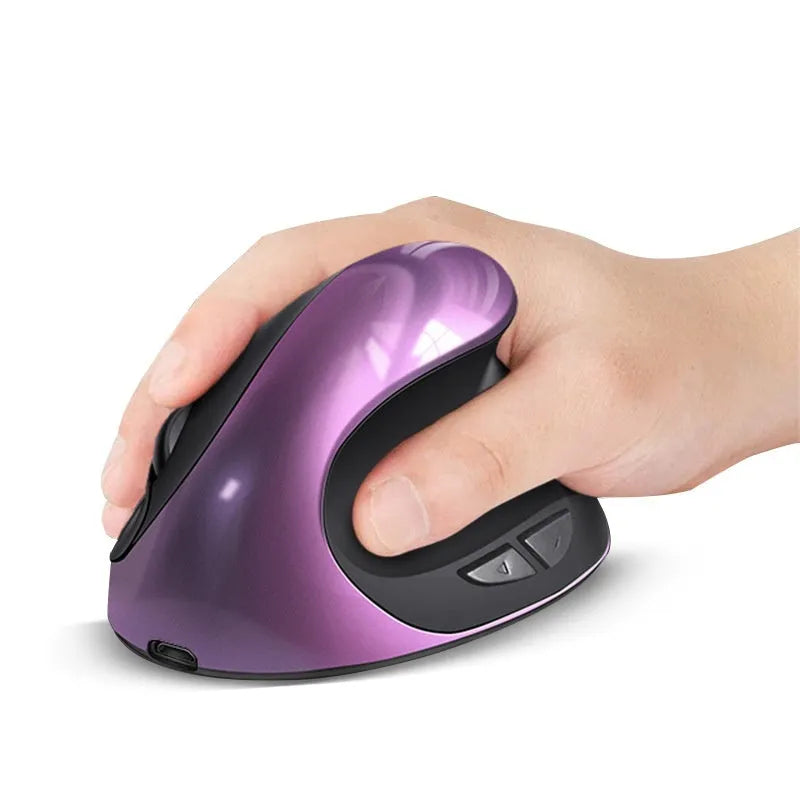 Vertical ergonomic computer mouse with wireless charging in multiple colour options measuring 103x60x73mm