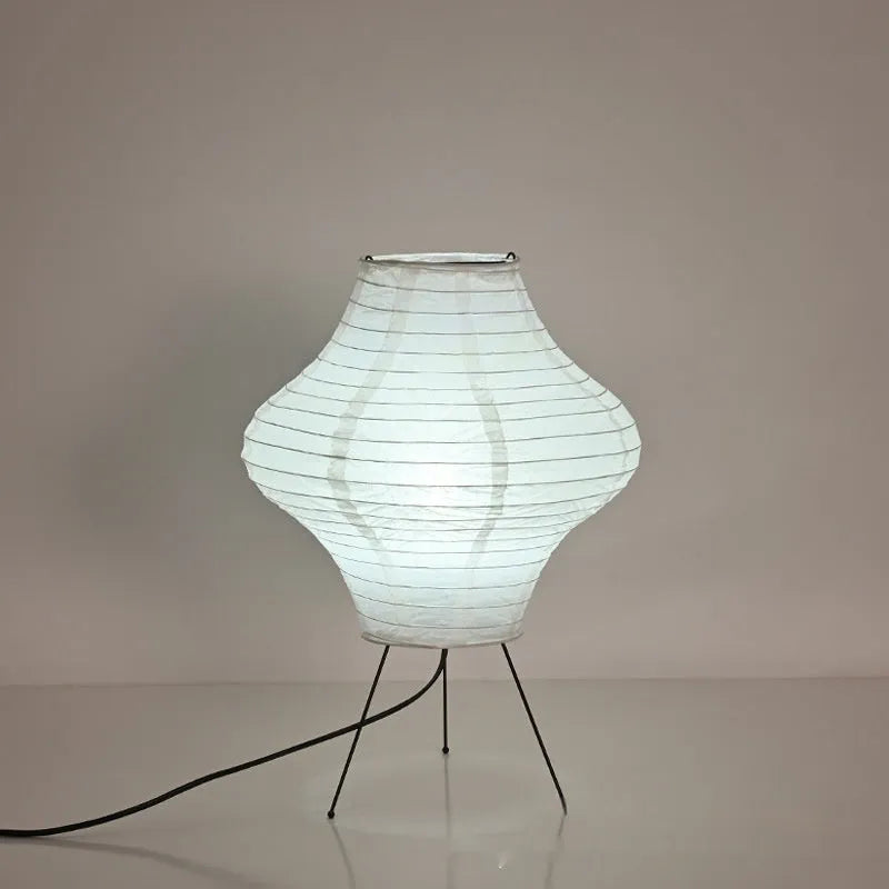 Japanese style decorative table lamp with Xuan paper lampshade and tricolour LED lighting