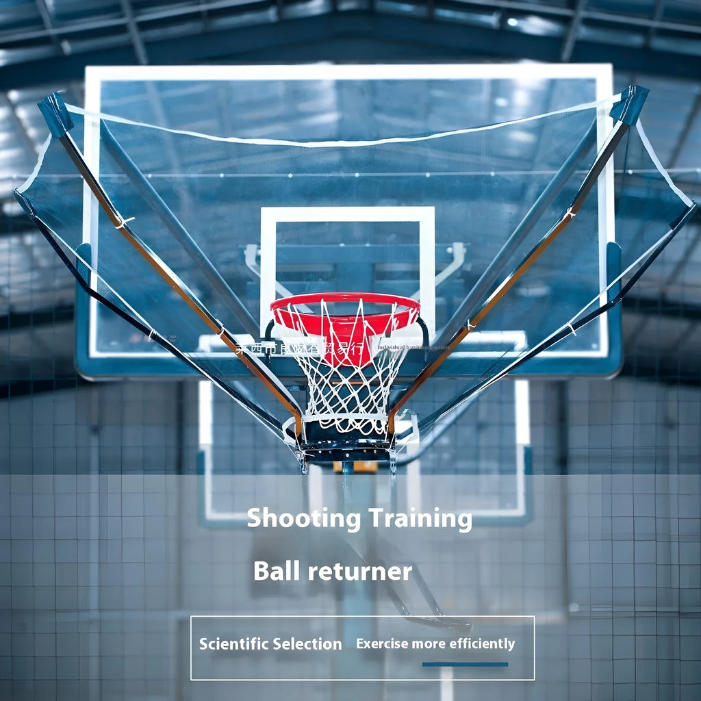 Portable automatic basketball ball return training aid in new upgrade colour, made from cowhide and iron.