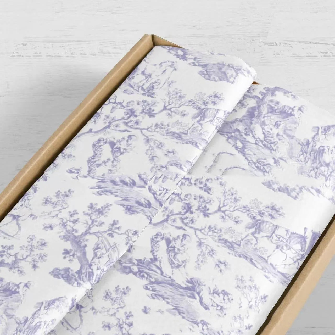 Single sheet of pink purple French MG decorative tissue paper measuring 50 by 70 centimetres.