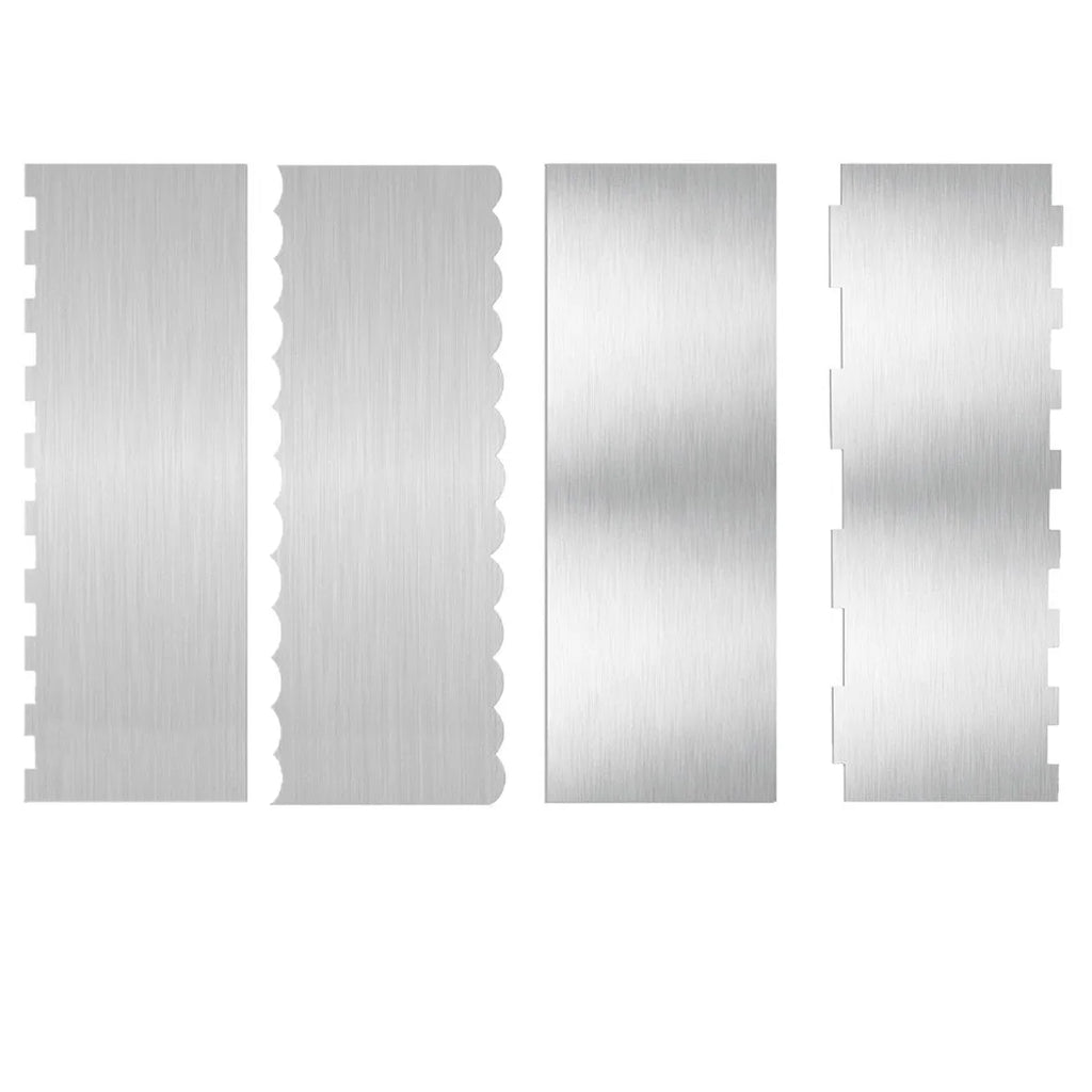 Stainless steel cream scraper with polygon body design for cake decorating