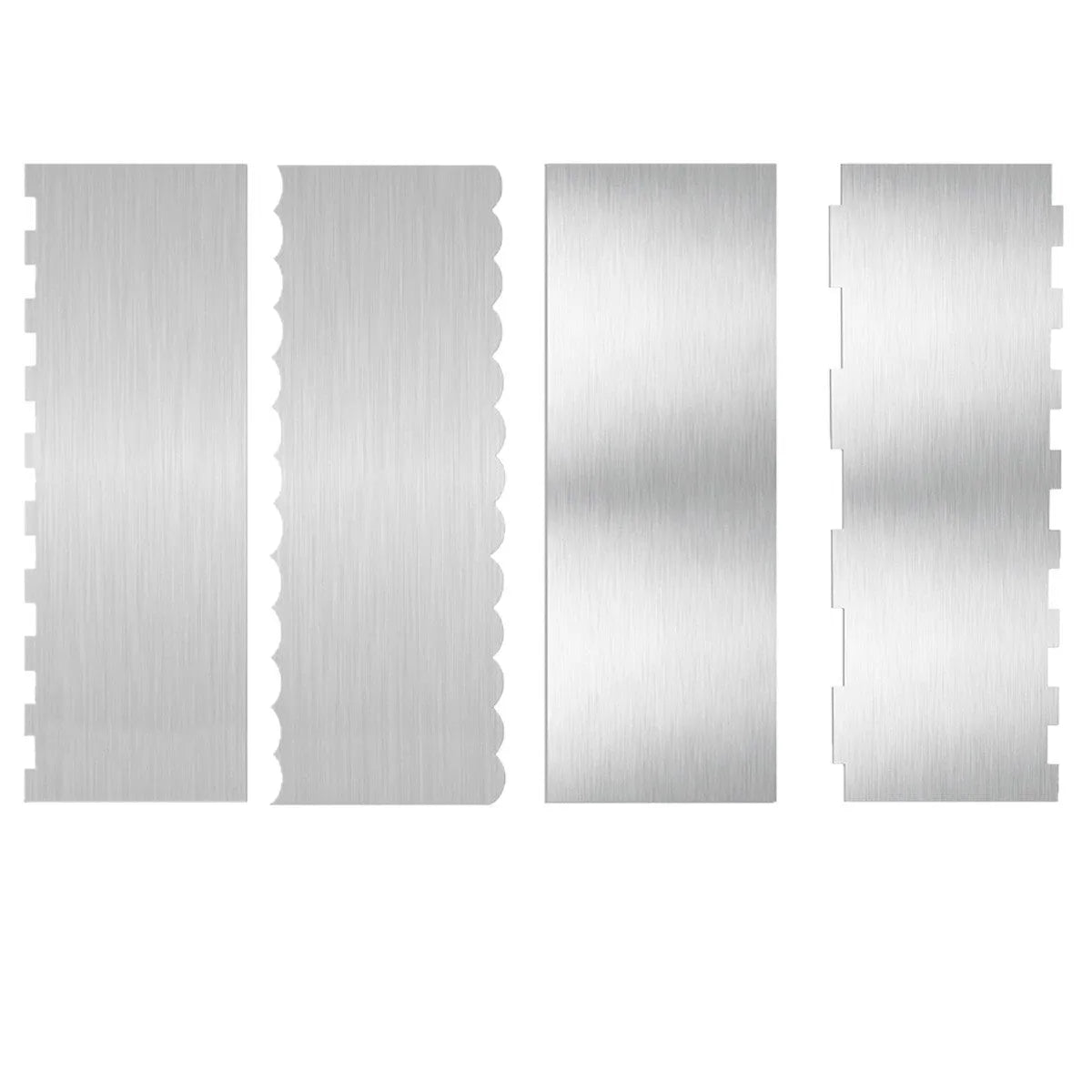 Stainless steel cream scraper with polygon body design for cake decorating
