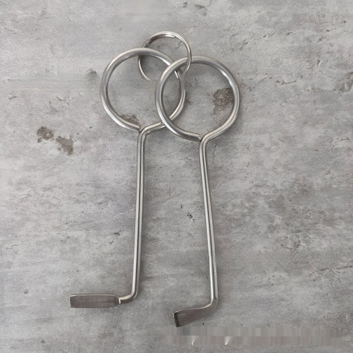 Two alloy wrench tools from a portable universal maintenance set.