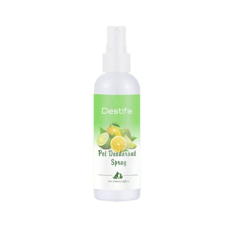 100ml lemon pet deodorant aromatherapy spray bottle for cat and dog cleaning
