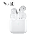 Pro4 White wireless Bluetooth sports headset with in-ear design and sporty styling.