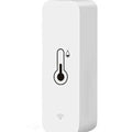 White ABS plastic WiFi temperature and humidity sensor measuring 72x25x20mm for smart home monitoring